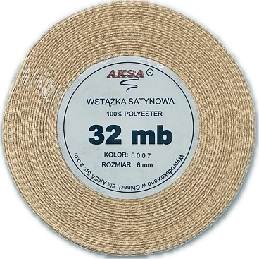 Wstążka satynowa 6mm BRZOSKWINIOWY 8007